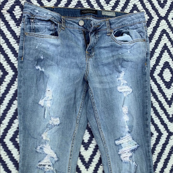 Denim - Aeropostale distressed jeans  Ankle Straight❤️